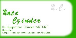 mate czinder business card